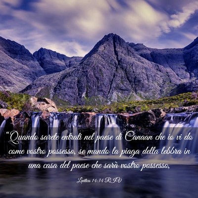 Picture 03 - Levitico 14:34 RIV - “Quando sarete entrati nel paese di Canaan che - Bible Verse Picture