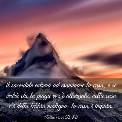 Picture 03 - Levitico 14:44 RIV - il sacerdote entrerà ad esaminare la casa; e se - Bible Verse Picture