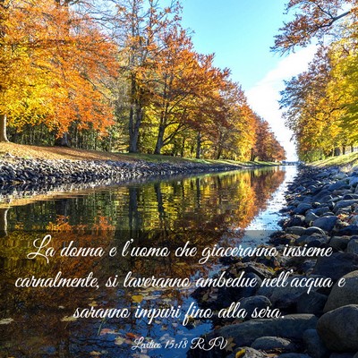 Picture 03 - Levitico 15:18 RIV - La donna e l’uomo che giaceranno insieme - Bible Verse Picture