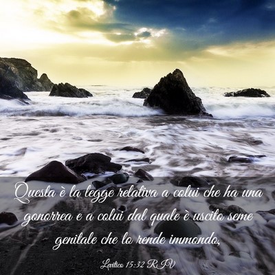 Picture 03 - Levitico 15:32 RIV - Questa è la legge relativa a colui che ha una - Bible Verse Picture