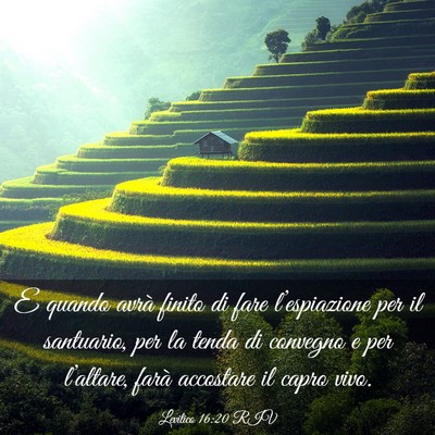 Picture 03 - Levitico 16:20 RIV - E quando avrà finito di fare l’espiazione per - Bible Verse Picture