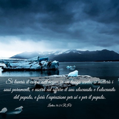 Picture 03 - Levitico 16:24 RIV - Si laverà il corpo nell’acqua in un luogo - Bible Verse Picture
