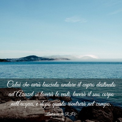 Picture 03 - Levitico 16:26 RIV - Colui che avrà lasciato andare il capro - Bible Verse Picture