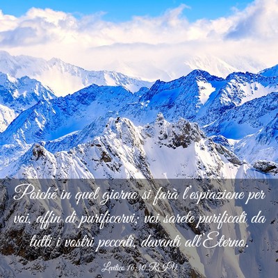 Picture 03 - Levitico 16:30 RIV - Poiché in quel giorno si farà l’espiazione - Bible Verse Picture