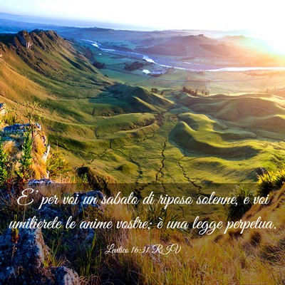 Picture 03 - Levitico 16:31 RIV - E’ per voi un sabato di riposo solenne, e voi - Bible Verse Picture