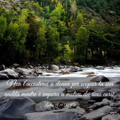 Picture 03 - Levitico 18:19 RIV - Non t’accosterai a donna per scoprir la sua - Bible Verse Picture