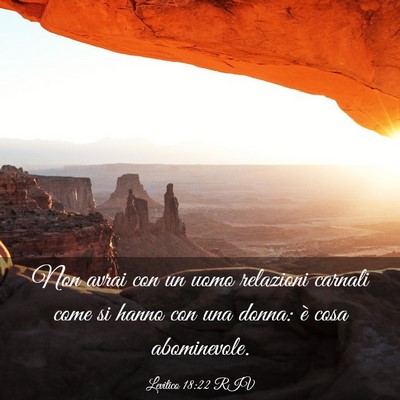Picture 03 - Levitico 18:22 RIV - Non avrai con un uomo relazioni carnali come si - Bible Verse Picture
