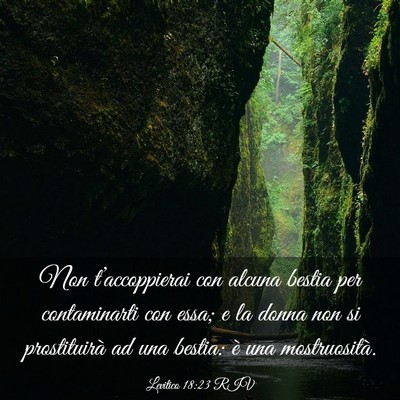 Picture 03 - Levitico 18:23 RIV - Non t’accoppierai con alcuna bestia per - Bible Verse Picture