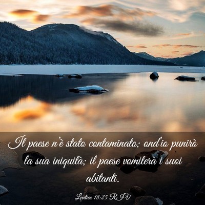 Picture 03 - Levitico 18:25 RIV - Il paese n’è stato contaminato; ond’io - Bible Verse Picture