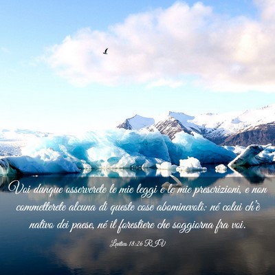 Picture 03 - Levitico 18:26 RIV - Voi dunque osserverete le mie leggi e le mie - Bible Verse Picture