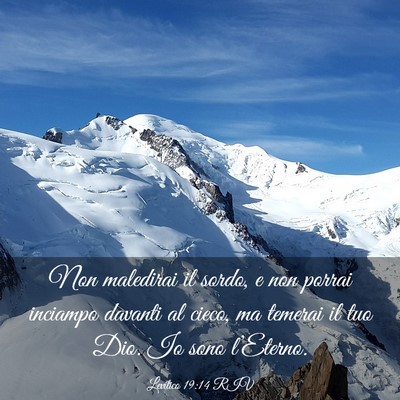 Picture 03 - Levitico 19:14 RIV - Non maledirai il sordo, e non porrai inciampo - Bible Verse Picture