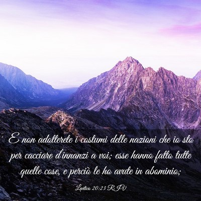 Picture 03 - Levitico 20:23 RIV - E non adotterete i costumi delle nazioni che io - Bible Verse Picture