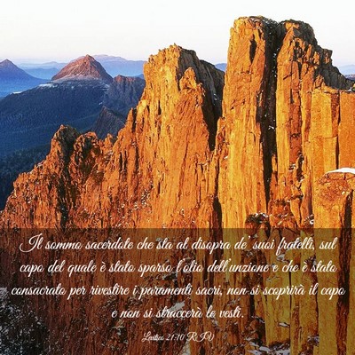 Picture 03 - Levitico 21:10 RIV - Il sommo sacerdote che sta al disopra de’ suoi - Bible Verse Picture