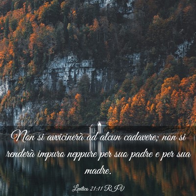 Picture 03 - Levitico 21:11 RIV - Non si avvicinerà ad alcun cadavere; non si - Bible Verse Picture