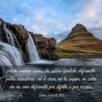 Picture 03 - Levitico 21:18 RIV - perché nessun uomo che abbia qualche deformità - Bible Verse Picture
