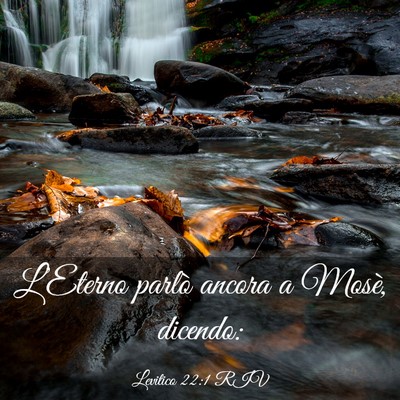 Picture 03 - Levitico 22:1 RIV - L’Eterno parlò ancora a Mosè, - Bible Verse Picture