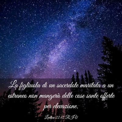 Picture 03 - Levitico 22:12 RIV - La figliuola di un sacerdote maritata a un - Bible Verse Picture