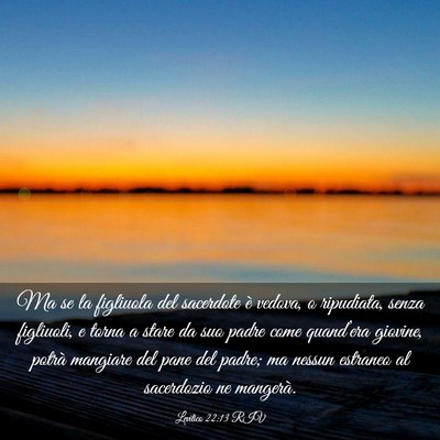 Picture 03 - Levitico 22:13 RIV - Ma se la figliuola del sacerdote è vedova, o - Bible Verse Picture