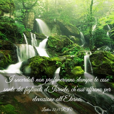 Picture 03 - Levitico 22:15 RIV - I sacerdoti non profaneranno dunque le cose sante - Bible Verse Picture