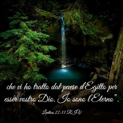 Picture 03 - Levitico 22:33 RIV - che vi ho tratto dal paese d’Egitto per esser - Bible Verse Picture
