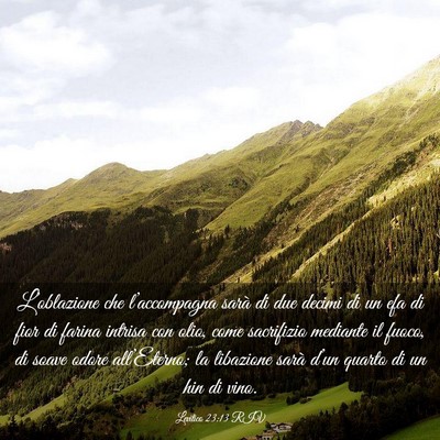 Picture 03 - Levitico 23:13 RIV - L’oblazione che l’accompagna sarà di due - Bible Verse Picture