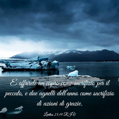 Picture 03 - Levitico 23:19 RIV - E offrirete un capro come sacrifizio per il - Bible Verse Picture