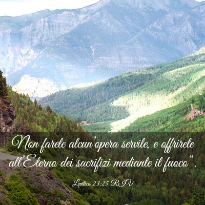 Picture 03 - Levitico 23:25 RIV - Non farete alcun’opera servile, e offrirete - Bible Verse Picture