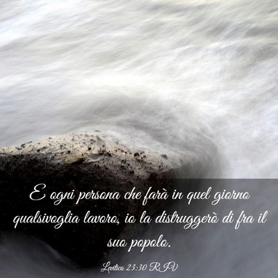Picture 03 - Levitico 23:30 RIV - E ogni persona che farà in quel giorno - Bible Verse Picture