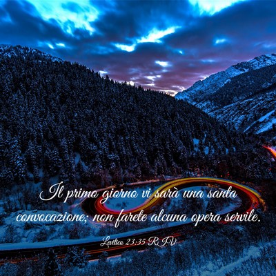 Picture 03 - Levitico 23:35 RIV - Il primo giorno vi sarà una santa convocazione; - Bible Verse Picture