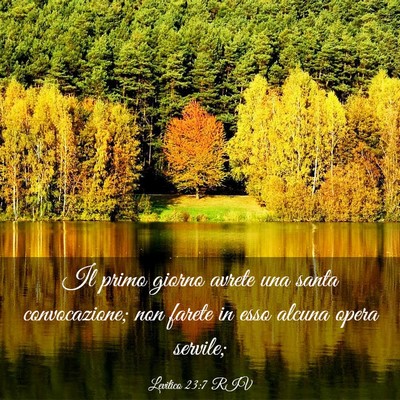 Picture 03 - Levitico 23:7 RIV - Il primo giorno avrete una santa convocazione; - Bible Verse Picture
