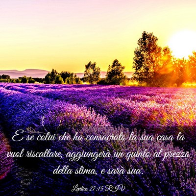Picture 03 - Levitico 27:15 RIV - E se colui che ha consacrato la sua casa la vuol - Bible Verse Picture
