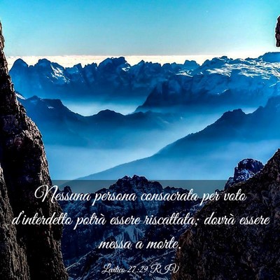 Picture 03 - Levitico 27:29 RIV - Nessuna persona consacrata per voto - Bible Verse Picture