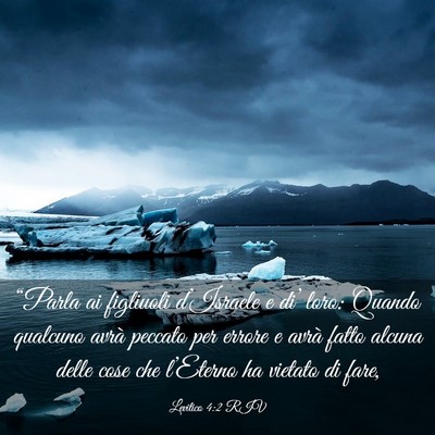 Picture 03 - Levitico 4:2 RIV - “Parla ai figliuoli d’Israele e di’ loro: - Bible Verse Picture