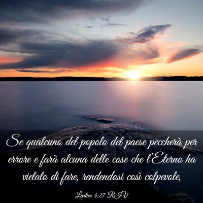 Picture 03 - Levitico 4:27 RIV - Se qualcuno del popolo del paese peccherà per - Bible Verse Picture