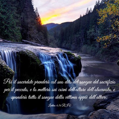 Picture 03 - Levitico 4:34 RIV - Poi il sacerdote prenderà col suo dito del - Bible Verse Picture