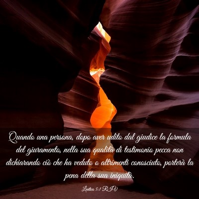 Picture 03 - Levitico 5:1 RIV - Quando una persona, dopo aver udito dal giudice - Bible Verse Picture