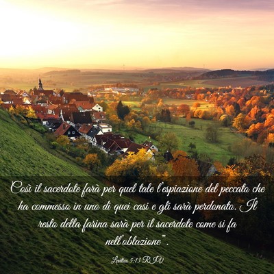 Picture 03 - Levitico 5:13 RIV - Così il sacerdote farà per quel tale - Bible Verse Picture