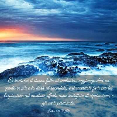 Picture 03 - Levitico 5:16 RIV - E risarcirà il danno fatto al santuario, - Bible Verse Picture