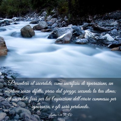 Picture 03 - Levitico 5:18 RIV - Presenterà al sacerdote, come sacrifizio di - Bible Verse Picture