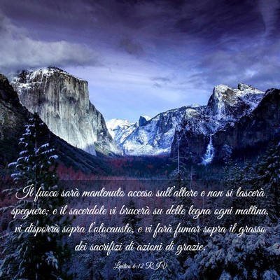 Picture 03 - Levitico 6:12 RIV - Il fuoco sarà mantenuto acceso sull’altare e - Bible Verse Picture