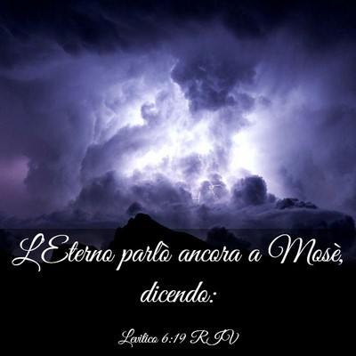Picture 03 - Levitico 6:19 RIV - L’Eterno parlò ancora a Mosè, - Bible Verse Picture