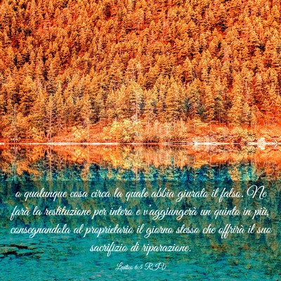Picture 03 - Levitico 6:5 RIV - o qualunque cosa circa la quale abbia giurato il - Bible Verse Picture