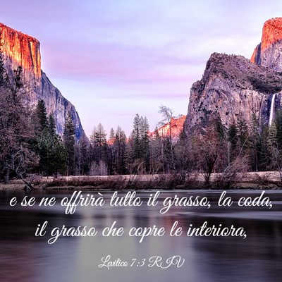 Picture 03 - Levitico 7:3 RIV - e se ne offrirà tutto il grasso, la coda, il - Bible Verse Picture