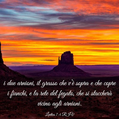 Picture 03 - Levitico 7:4 RIV - i due arnioni, il grasso che v’è sopra e che - Bible Verse Picture