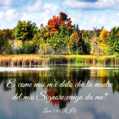 Picture 03 - Luca 1:43 RIV - E come mai m’è dato che la madre del mio - Bible Verse Picture