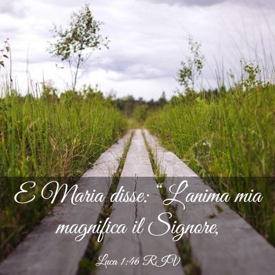 Picture 03 - Luca 1:46 RIV - E Maria disse: “L’anima mia magnifica il - Bible Verse Picture
