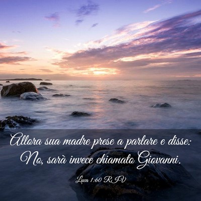 Picture 03 - Luca 1:60 RIV - Allora sua madre prese a parlare e disse: No, - Bible Verse Picture