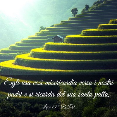 Picture 03 - Luca 1:72 RIV - Egli usa così misericordia verso i nostri padri - Bible Verse Picture