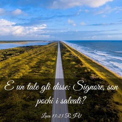 Picture 03 - Luca 13:23 RIV - E un tale gli disse: Signore, son pochi i - Bible Verse Picture