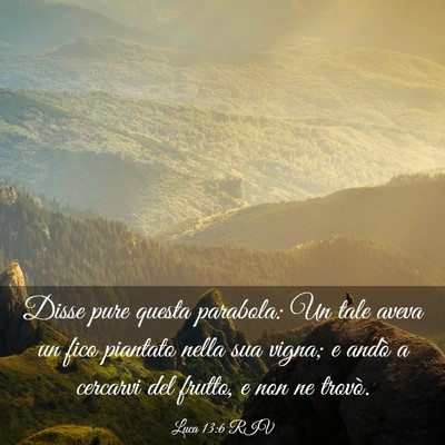 Picture 03 - Luca 13:6 RIV - Disse pure questa parabola: Un tale aveva un fico - Bible Verse Picture